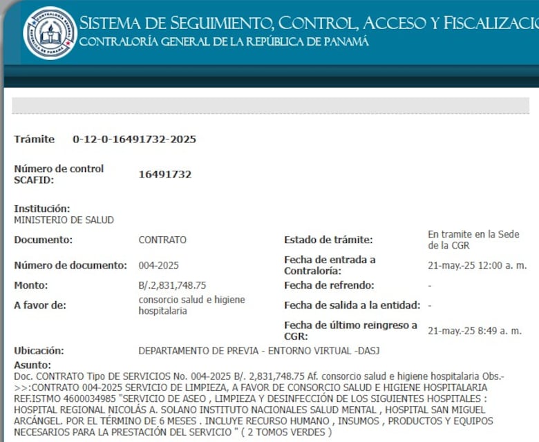 Los contratos con Hombres de Blanco no tienen refrendo, pero el Minsa se prepara para pagarle $5.4 millones