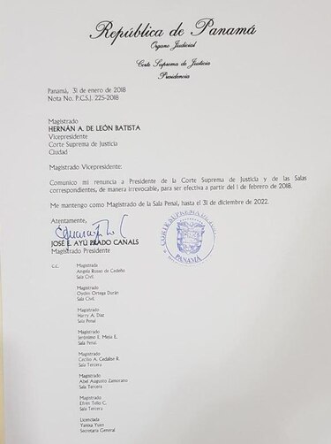 Hernán De León, presidente interino de la Corte Suprema