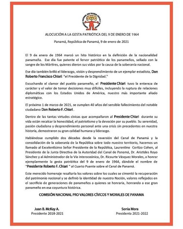 Piden que el cuarto puente sobre el Canal lleve por nombre ‘Presidente Roberto F. Chiari’