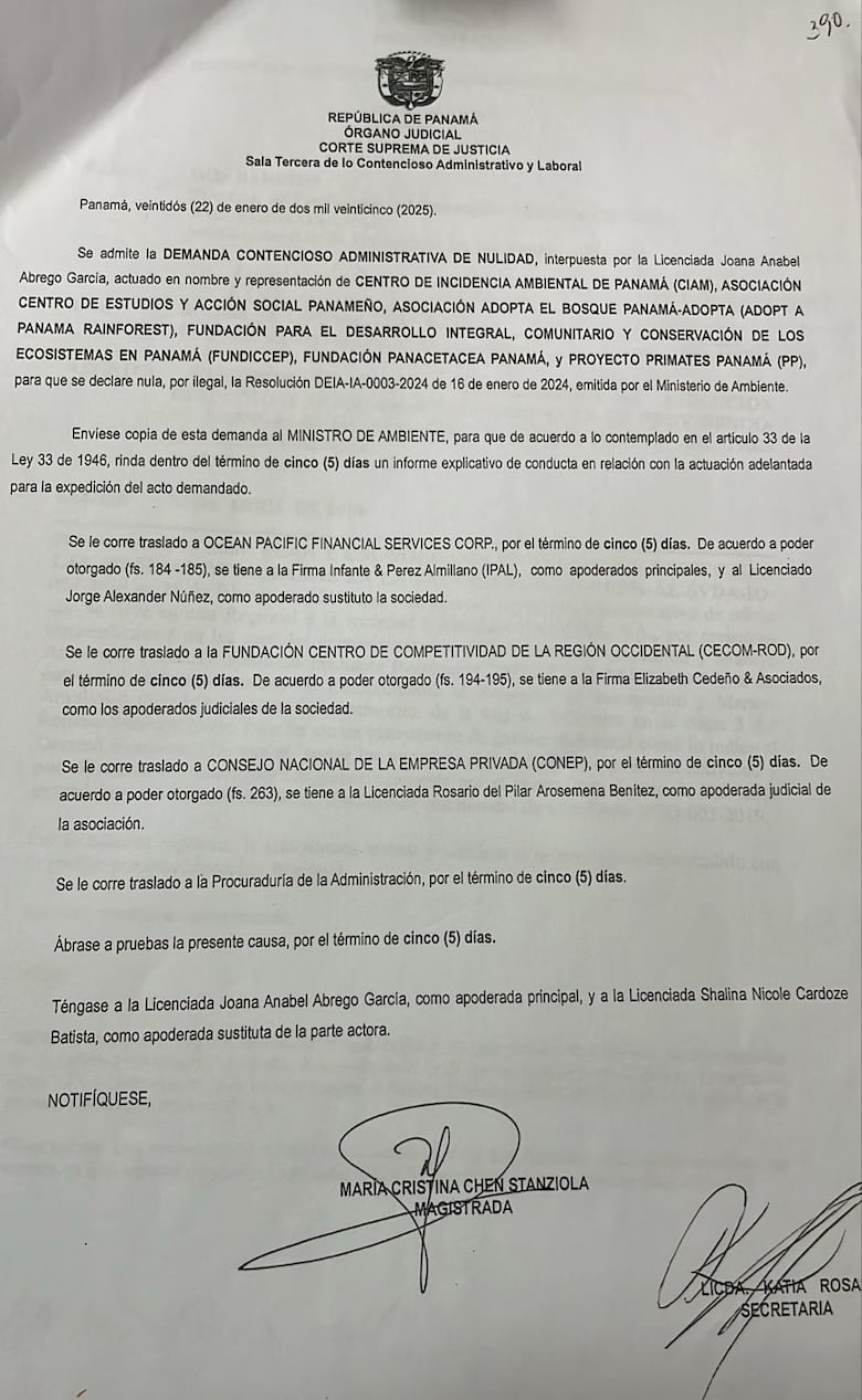Puerto Barú: CSJ admite demanda contra resolución que aprobó estudio ambiental