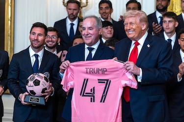 Así fue el encuentro de Trump con Messi: ‘¿Quién es mejor, Pelé o Messi?
