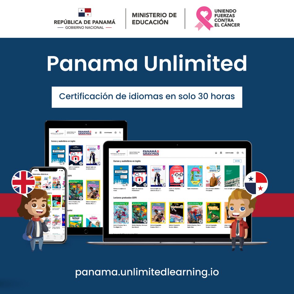 El Ministerio de Educación abre últimos cupos para la formación gratuita de inglés a estudiantes a través de ‘Panama Unlimited’