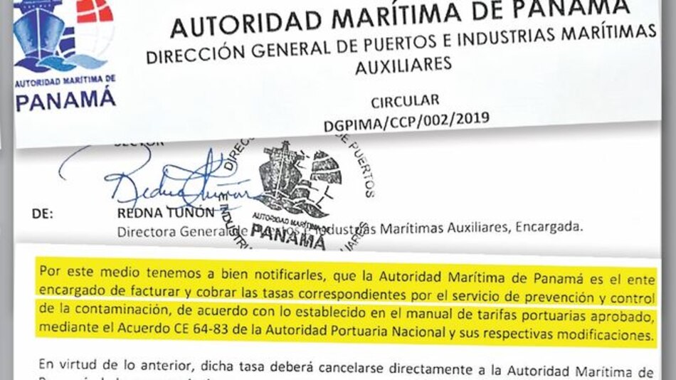 AMP asume control y cobro de tasa por contaminación