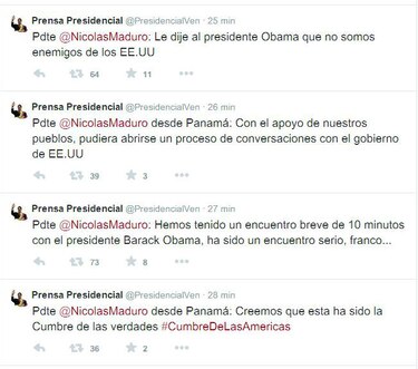 Barack Obama y Nicolás Maduro se reúnen en la Cumbre de las Américas