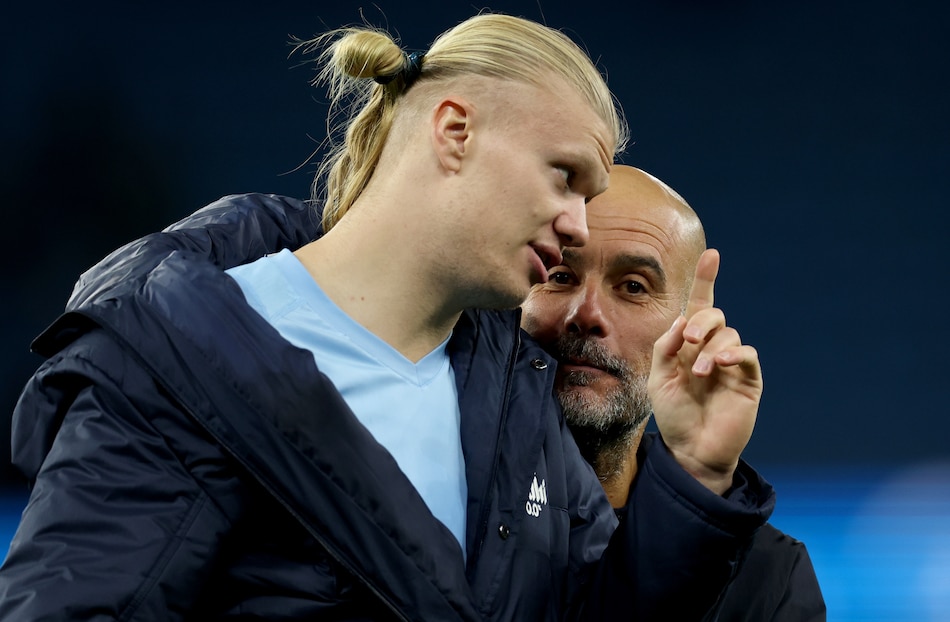 Haaland ‘responde’ a Guardiola con una foto subido a una báscula