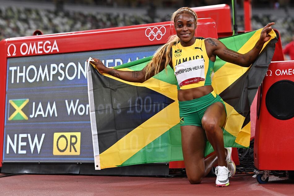 Thompson-Herah y Jamaica deslumbran en los 100 metros femeninos