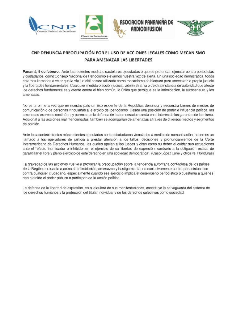 Se multiplican voces en rechazo a ataques a periodistas y medios panameños