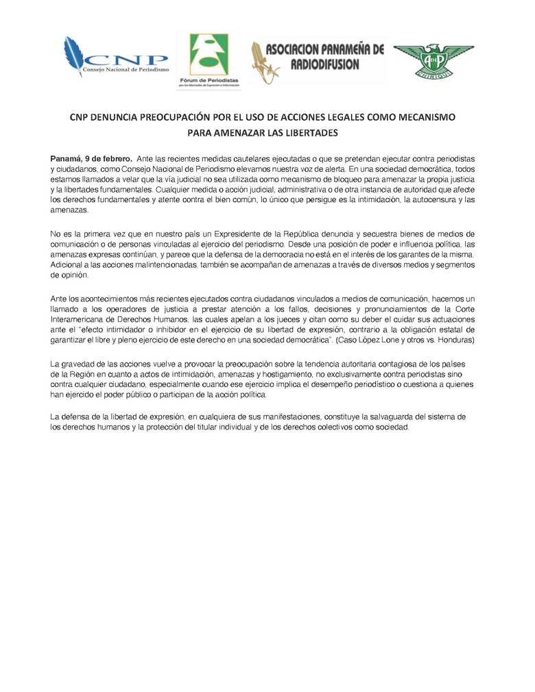 Se multiplican voces en rechazo a ataques a periodistas y medios panameños