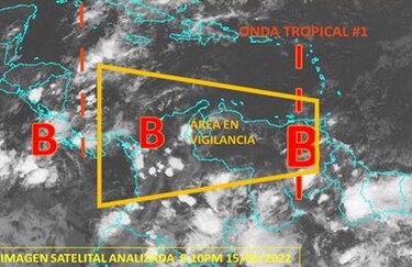 Emiten aviso de prevención por la primera onda tropical de la temporada