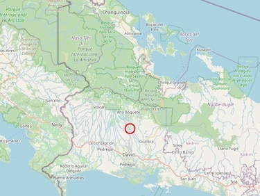 Reportan dos temblores en Chiriquí: el primero de 4.3