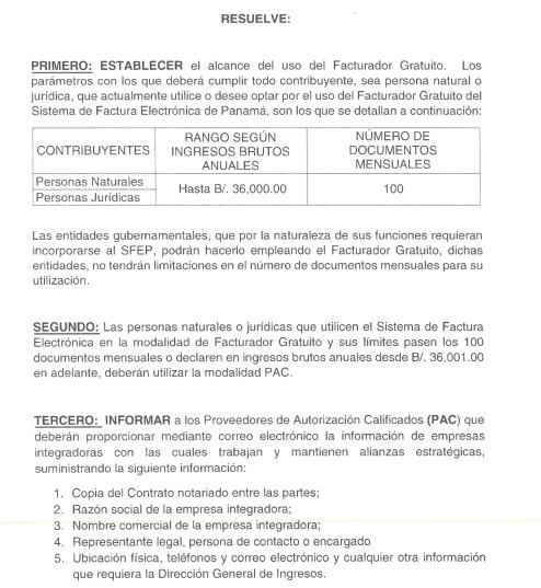 Facturación.