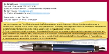 Proveedor Primo dice aclarar inexactitudes