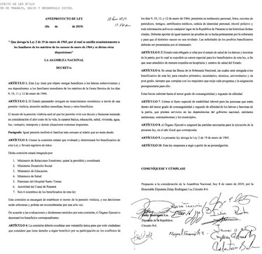 Aprueban proyecto de ley que beneficia a sobrevivientes y familiares de la gesta de enero de 1964
