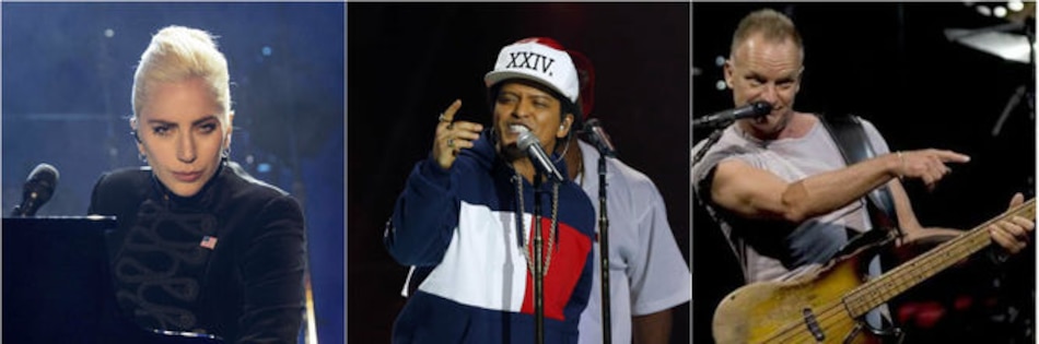 Lady Gaga, Bruno Mars, Sting actúan en American Music Awards