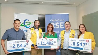Cable Onda, sus colaboradores y clientes entregan donación a la Teletón 20-30