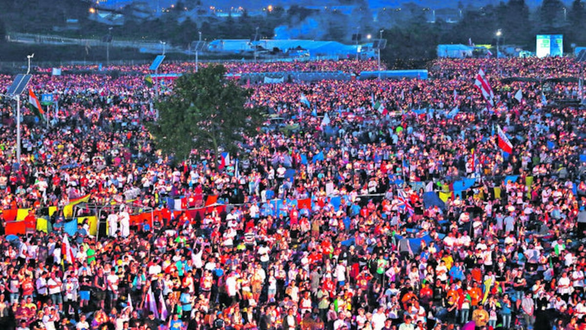 El Campus de la Misericordia, a las afueras de Cracovia, fue el escenario de la reunión con los jóvenes.