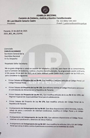 Sigue el empeño por liberar a Martinelli: Camacho resucita una propuesta de indulto y amnistía que presentó hace 9 meses