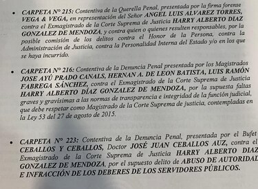 Comisión de Credenciales remite al Ministerio Público 14 denuncias contra exmagistrados de la Corte