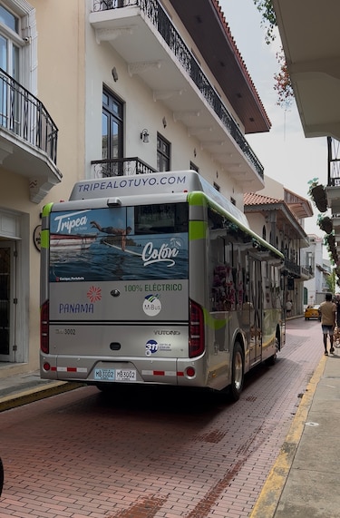 Buses eléctricos inician operación, desde Casco Antiguo hasta la zona paga de la 5 de Mayo