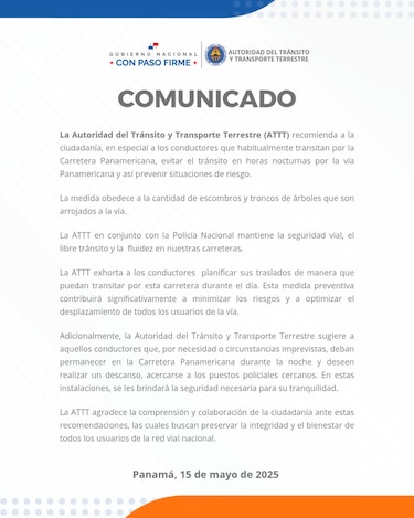 Riesgo nocturno en la Interamericana: autoridades piden no transitar