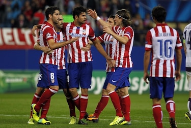 Atlético de Madrid avanza como primero de grupo con goleada