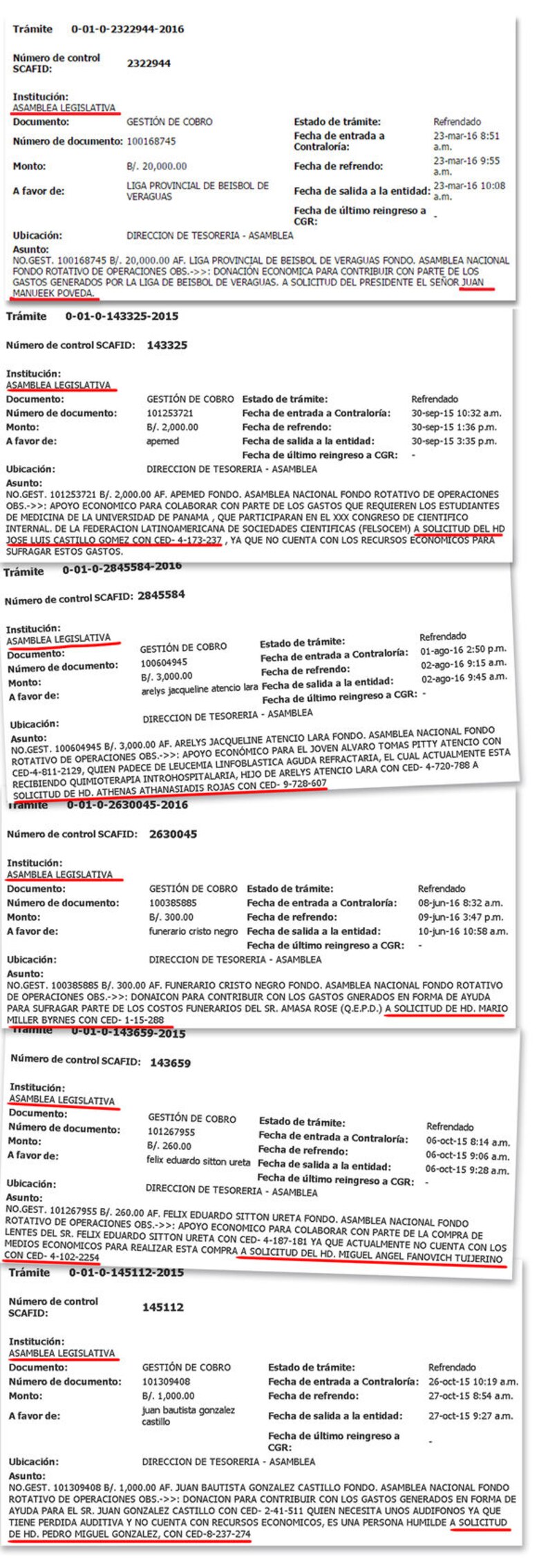 Asamblea, pagos ‘estructurados’