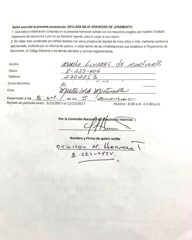 Ricardo Martinelli es postulado para presidente de la directiva de Cambio Democrático