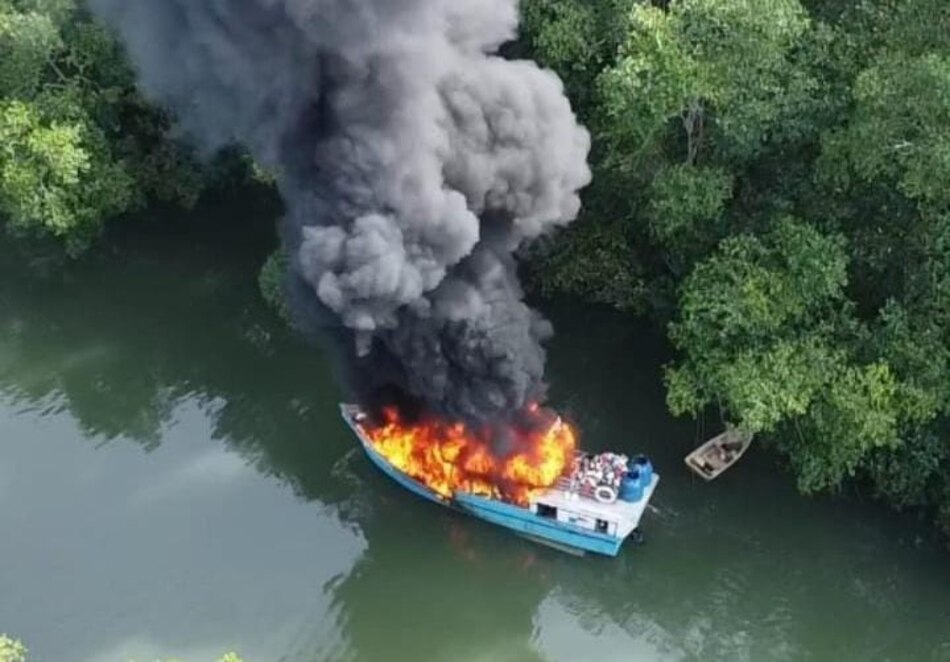 Se registra un incendio en una embarcación en Remedios, Chiriquí