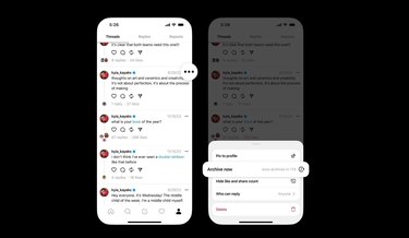 Threads prueba la opción de archivar publicaciones