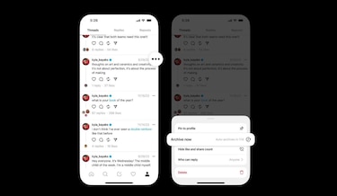 Threads prueba la opción de archivar publicaciones