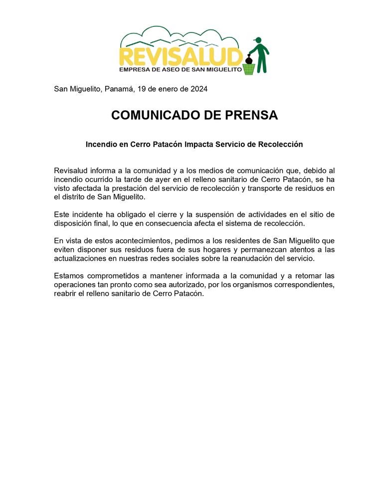 Incendio en cerro Patacón agrava crisis de recolección de basura en San Miguelito