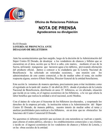 A manguerazos, desalojan a 35 billeteros del centro comercial El Dorado