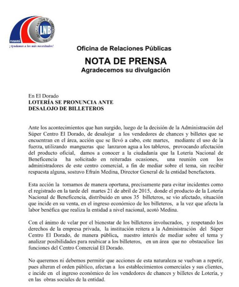 A manguerazos, desalojan a 35 billeteros del centro comercial El Dorado