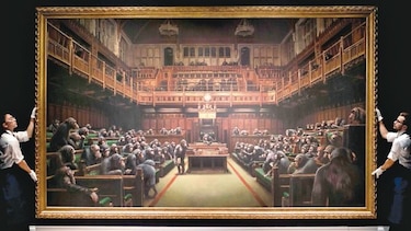 Pintura de Banksy se vende a precio récord