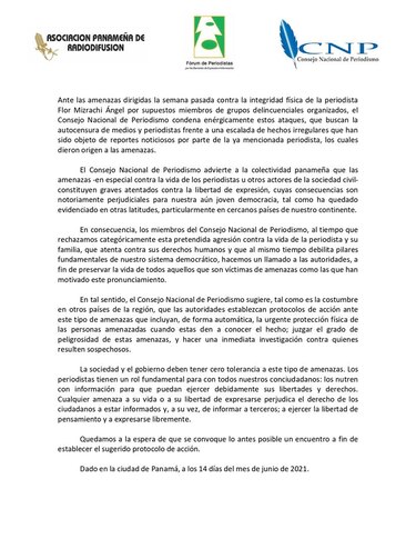Gremios periodísticos condenan ataques y amenazas contra la periodista Flor Mizrachi
