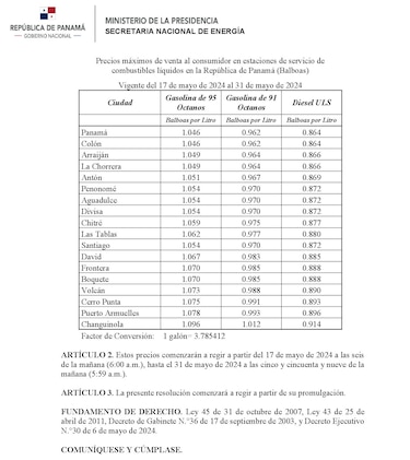 Los combustibles bajarán de precio a partir de este viernes