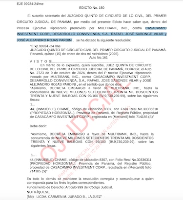 Fiscalía admite querella por estafa contra Sabonge y familiares de Rojas Pardini