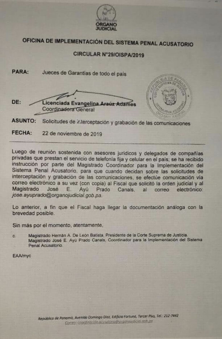 Ayú Prado será notificado de todas las interceptaciones autorizadas por los jueces