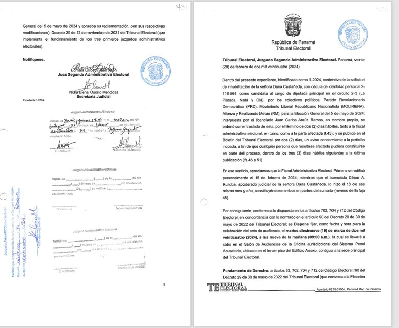 Dana Castañeda, la candidata respaldada por cuatro partidos, irá a audiencia de impugnación el 19 de marzo