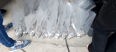 El segundo lote de monedas ‘martinellis’ falsas estaba camuflado entre materiales de cobre