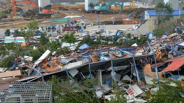 Un fuerte tifón deja dos muertos en China y Taiwán