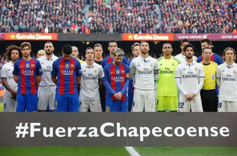 El fútbol europeo rindió tributo al Chapecoense