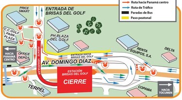 Cierres parciales y desvíos por montaje de la segunda fase de paso peatonal de la estación Brisas del Golf