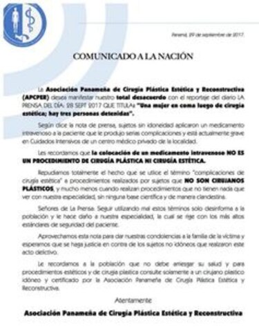 Una mujer en coma luego de procedimiento estético; hay tres personas detenidas
