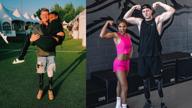 La pareja de oro: Tara Davis y Hunter Woodhall conquistan el podio en París 2024