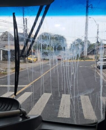 Lanzan huevos contra los Metro Bus en Carnaval y ponen en riesgo la seguridad vial