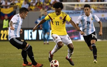 Colombia y Argentina empatan 0-0 en amistoso