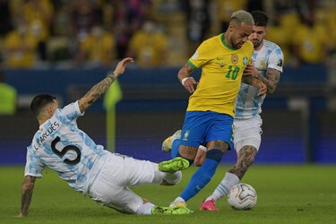 Argentina contra Brasil: Di María, Paredes y Romero son titulares; Neymar y Richarlison, los centroatacantes