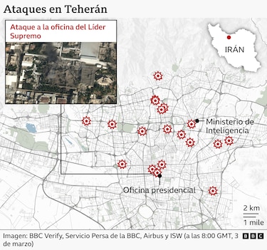 Los mapas que muestran el impacto en Medio Oriente del conflicto entre Israel y Estados Unidos e Irán