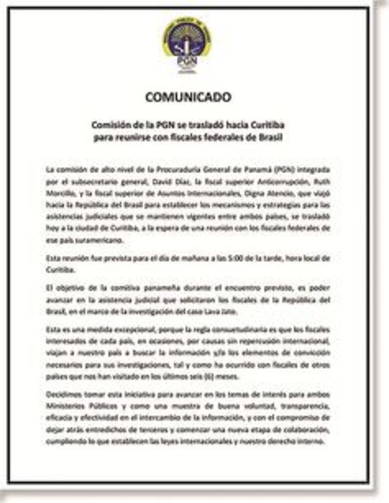 Brasil desmiente a fiscales de Panamá
